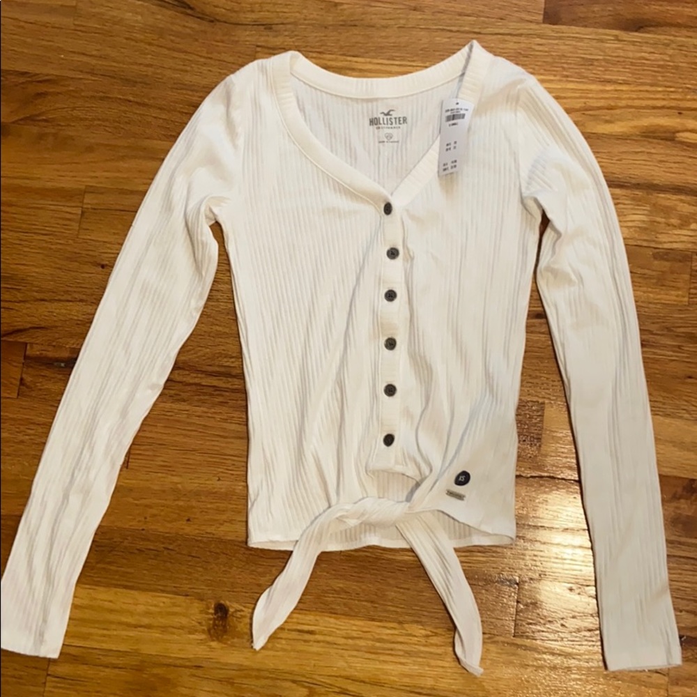 Hollister white long sleeve
